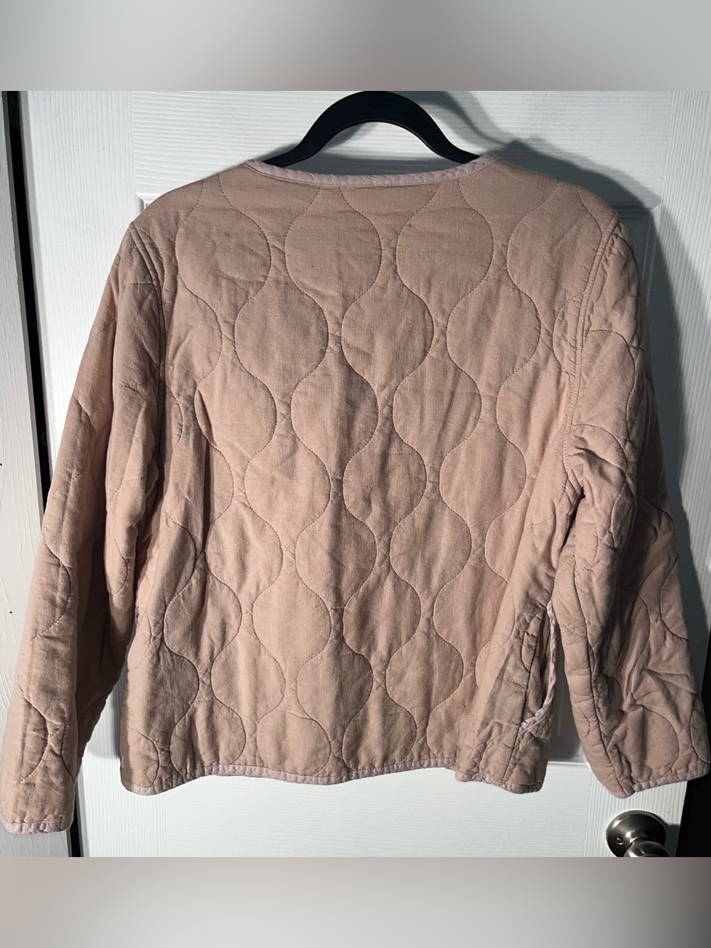 Women’s Toad&Co Sunhemp Quilted Jacket- Oatmeal Size XL Hemp Button - Picture 6 of 6
